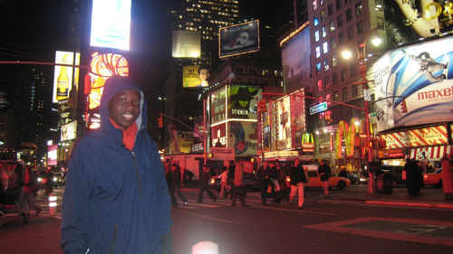 William kamkwamba in times square december 2007